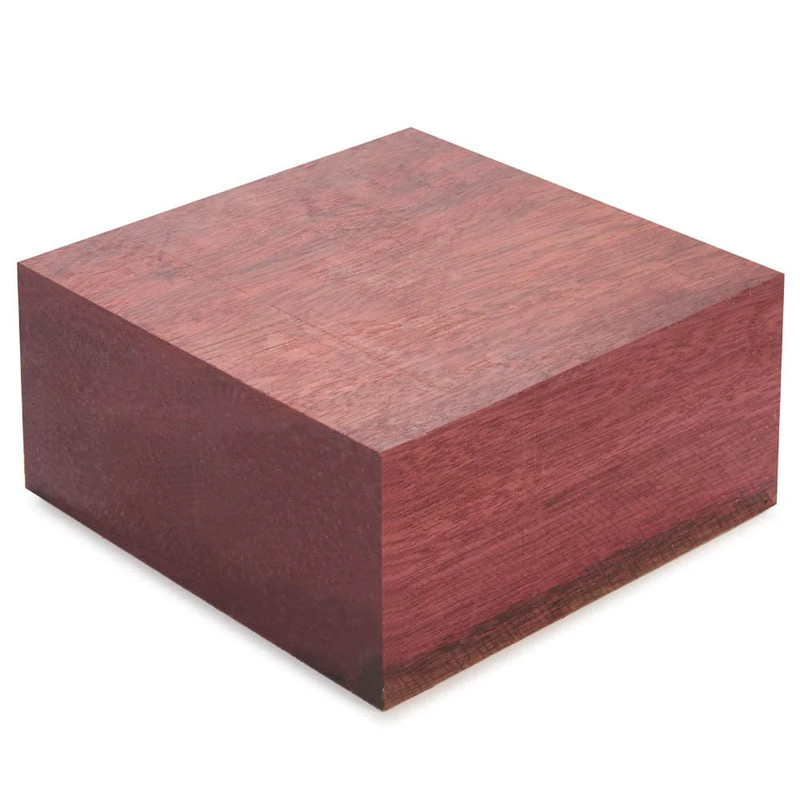 Purpleheart Wood Turning Stock - Thickness:3" - Width:6" - Length:6"